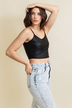 Load image into Gallery viewer, black leather bralette