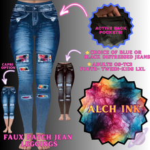Load image into Gallery viewer, ALCH INK-FAUX JEAN LEGGING-PREORDER CLOSING 12/2