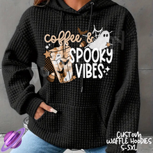 Load image into Gallery viewer, COFFEE SPOOKY - CUSTOM WAFFLE HOODIES PREORDER CLOSING 9/30