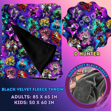 Load image into Gallery viewer, D HUNTER- SOFT BLACK FLEECE THROW 13-PREORDER CLOSING 1/14