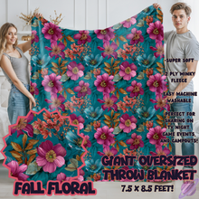 Load image into Gallery viewer, FALL FLORAL -OVERSIZED THROW 14-PREORDER CLOSING 10/8