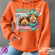 Load image into Gallery viewer, GIRAFFE IM COLD - CUSTOM WAFFLE HOODIES PREORDER CLOSING 9/30