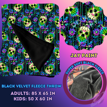 Load image into Gallery viewer, JAY PAINT- SOFT BLACK FLEECE THROW 13-PREORDER CLOSING 1/14