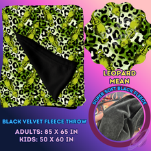 Load image into Gallery viewer, LEOPARD MEAN- SOFT BLACK FLEECE THROW 13-PREORDER CLOSING 1/14