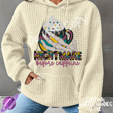 Load image into Gallery viewer, NIGHTMARE CAFFEINE - CUSTOM WAFFLE HOODIES PREORDER CLOSING 9/30