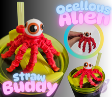 Load image into Gallery viewer, OCELLOUS ALIEN-3D PRINTED STRAW BUDDY