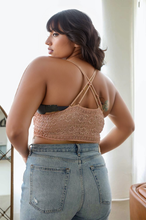 Load image into Gallery viewer, Crochet Daisy Longline Bralette Plus
