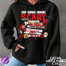 Load image into Gallery viewer, SCARY LIST - CUSTOM WAFFLE HOODIES PREORDER CLOSING 9/30
