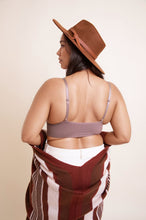 Load image into Gallery viewer, Curvy lace mocha brami plus size with soft stretchy fabric.