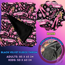 Load image into Gallery viewer, BARB- SOFT BLACK FLEECE THROW 13-PREORDER CLOSING 1/14