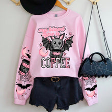 Load image into Gallery viewer, BLOOD TYPE COFFEE SWEATSHIRT W/ SLEEVE PRINT