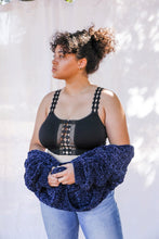 Load image into Gallery viewer, Boho Eye Lace Applique Bralette Plus XL/2XL / Black