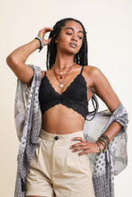 Load image into Gallery viewer, Butterfly Scallop Lace Bralette Small / Black