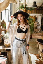 Load image into Gallery viewer, Center Cross Strap Lace Bralette Small / Black