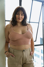 Load image into Gallery viewer, Contour Rib Knit Brami Plus Bralette XL/2X / Blush