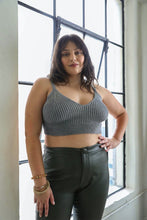 Load image into Gallery viewer, Contour Rib Knit Brami Plus Bralette XL/2X / Gray