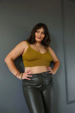 Load image into Gallery viewer, Contour Rib Knit Brami Plus Bralette XL/2X / Mustard