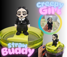Load image into Gallery viewer, CREEPY GIRL-3D PRINTED STRAW BUDDY