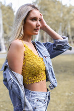 Load image into Gallery viewer, Crochet Daisy Longline Bralette