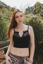 Load image into Gallery viewer, Flora V Cut Tulle Combo Bralette XS/S / Black