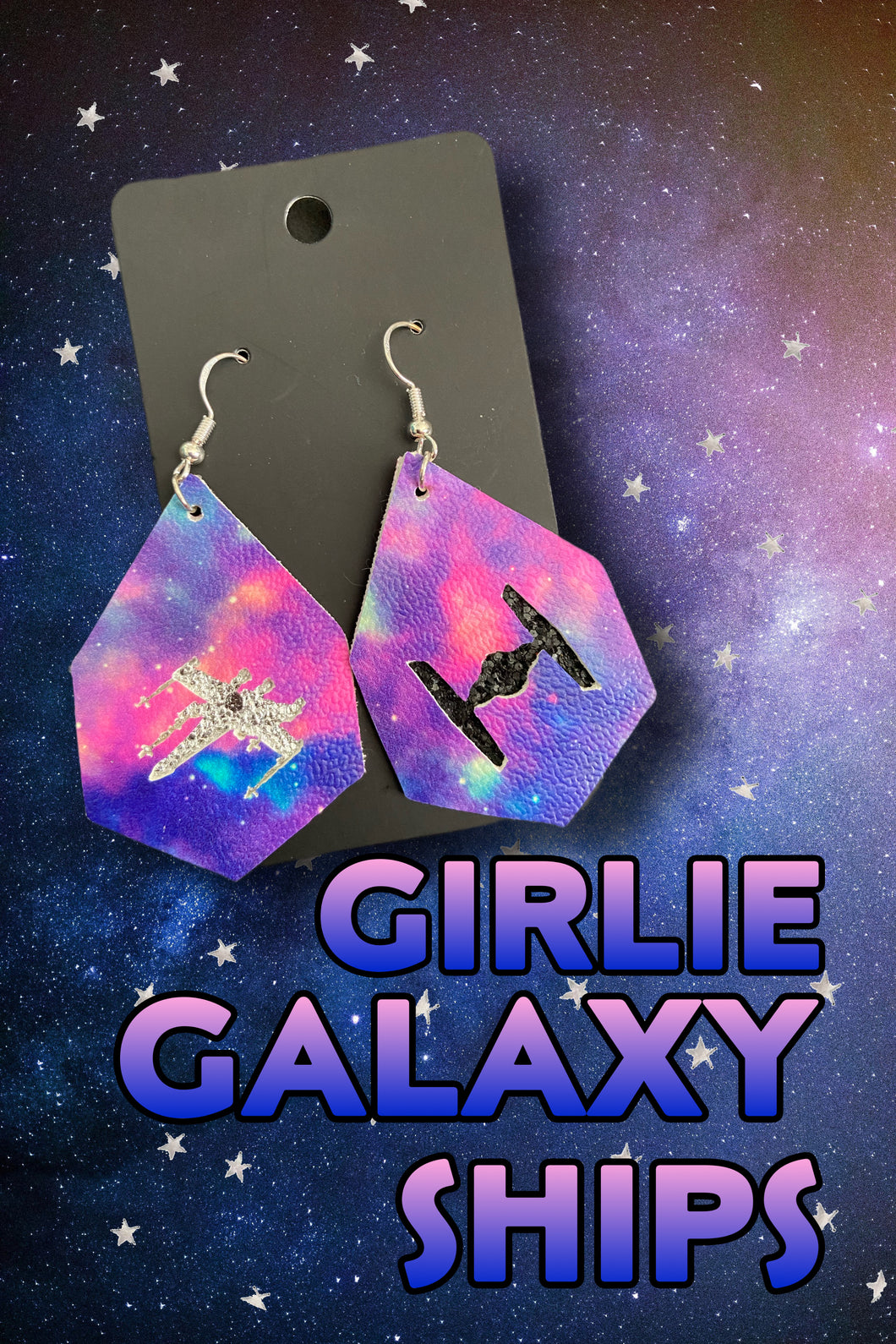 Girly Galaxy Ships Earrings