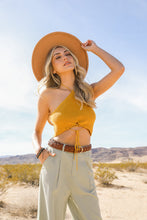 Load image into Gallery viewer, Lace-up Halter Knit Bralette