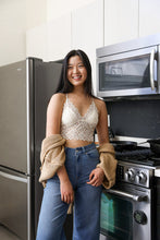 Load image into Gallery viewer, Racerback Flower Lace Bralette Padded