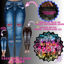 Load image into Gallery viewer, REVERSE TD-FAUX JEAN LEGGING-PREORDER CLOSING 12/2