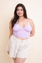 Load image into Gallery viewer, Ruched Bralette Plus Size Lavender