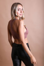 Load image into Gallery viewer, Lightweight seamless lace rose bralette with racerback and soft stretch fit.