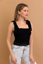 Load image into Gallery viewer, Seamless Vertical Smocked Tie Shoulder Top ๐