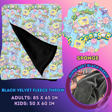 Load image into Gallery viewer, SPONGE- SOFT BLACK FLEECE THROW 13-PREORDER CLOSING 1/14