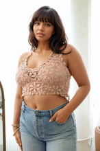 Load image into Gallery viewer, Crochet Daisy Longline Bralette Plus