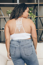 Load image into Gallery viewer, Lightweight tattoo-inspired back ivory bralette for everyday wear.