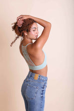 Load image into Gallery viewer, Tattoo back sage bralette with lightweight and seamless fit.