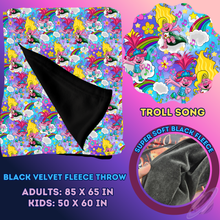 Load image into Gallery viewer, TROLL SONG - SOFT BLACK FLEECE THROW 13-PREORDER CLOSING 1/14