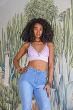 Load image into Gallery viewer, Lightweight waistband loop lace lilac brami perfect for layering.