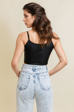Load image into Gallery viewer, Leatherette Strappy Crop Cami Top