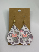 Load image into Gallery viewer, Animal Print Mouse Earrings

