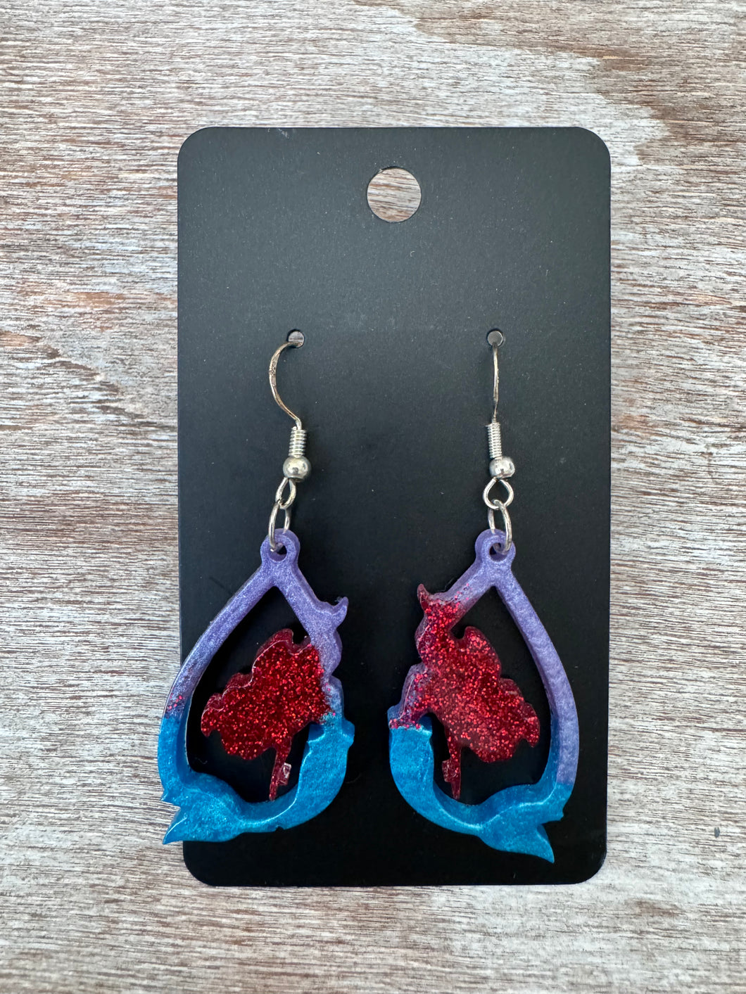 Resin Mermaid Earrings