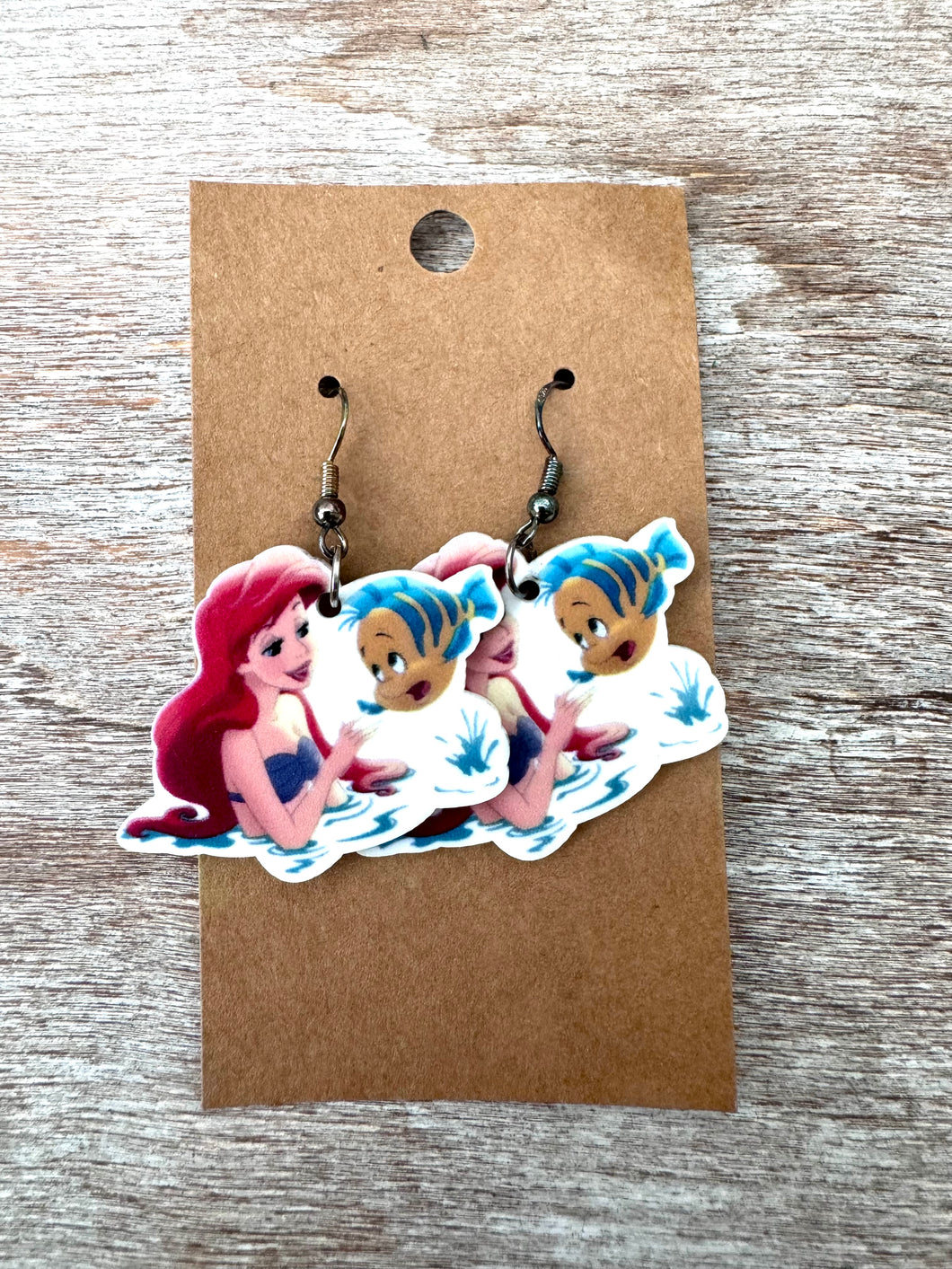 Mermaid and Bestie Shrinky Dink Earrings