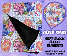 Load image into Gallery viewer, ALIEN XMAS - SOFT BLACK FLEECE THROWS RUN 12-PREORDER CLOSING 9/22
