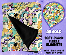 Load image into Gallery viewer, ARNOLD - SOFT BLACK FLEECE THROWS RUN 12-PREORDER CLOSING 9/22
