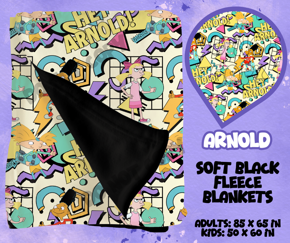 ARNOLD - SOFT BLACK FLEECE THROWS RUN 12-PREORDER CLOSING 9/22