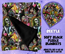 Load image into Gallery viewer, BEETLE - SOFT BLACK FLEECE THROWS RUN 12-PREORDER CLOSING 9/22
