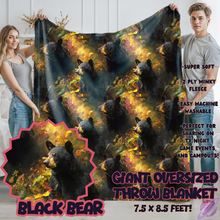 Load image into Gallery viewer, BLACK BEAR-OVERSIZED THROW 14-PREORDER CLOSING 10/8
