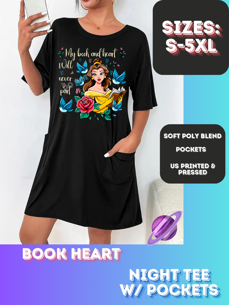 BOOK HEART-SLEEP SHIRT-PREORDER CLOSING 9/20