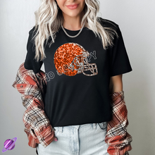 Load image into Gallery viewer, BROWN SEQUIN FB UNISEX TEE ADULTS/KIDS

