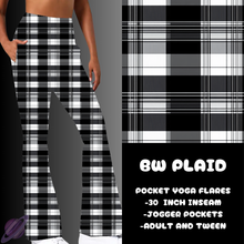 Load image into Gallery viewer, BW PLAID-YOGA FLARES 7-PREORDER DUE 10/2
