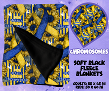 Load image into Gallery viewer, CHROMOSOMES - SOFT BLACK FLEECE THROWS RUN 12-PREORDER CLOSING 9/22
